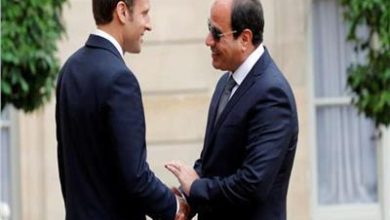 مباحثات الرئيسين السيسي وماكرون بقصر الإليزيه